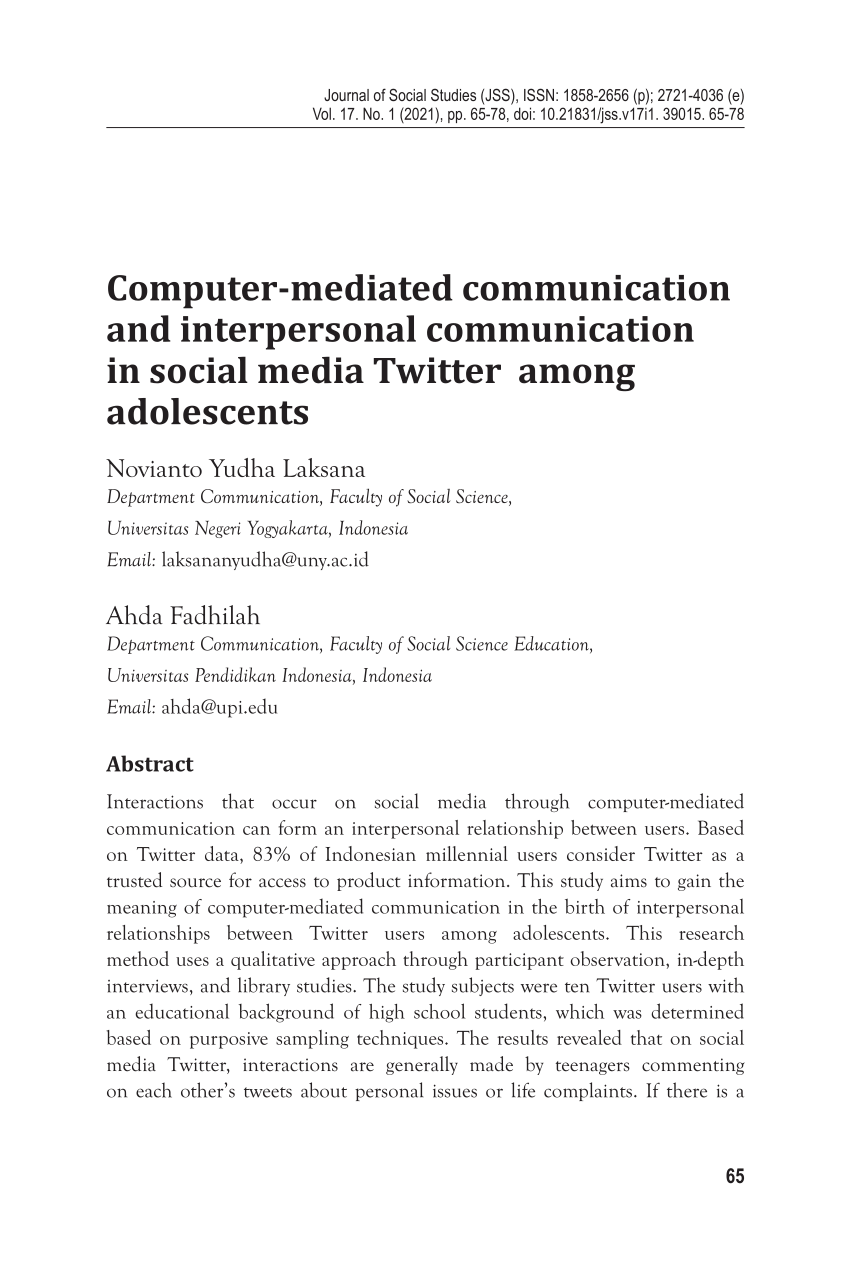 social media and interpersonal communication essay