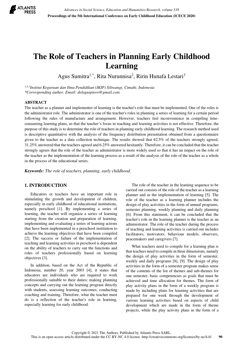 journal article about early childhood education