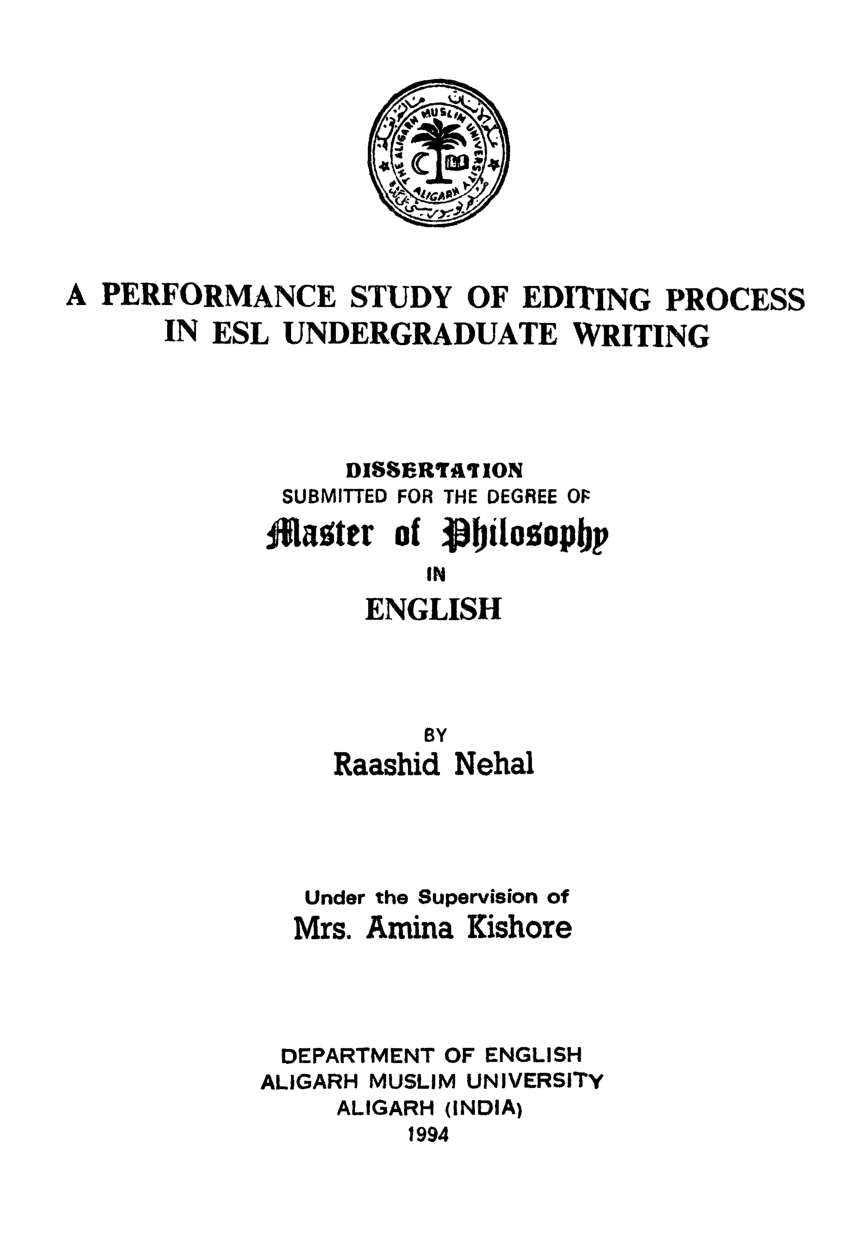 unpublished undergraduate thesis