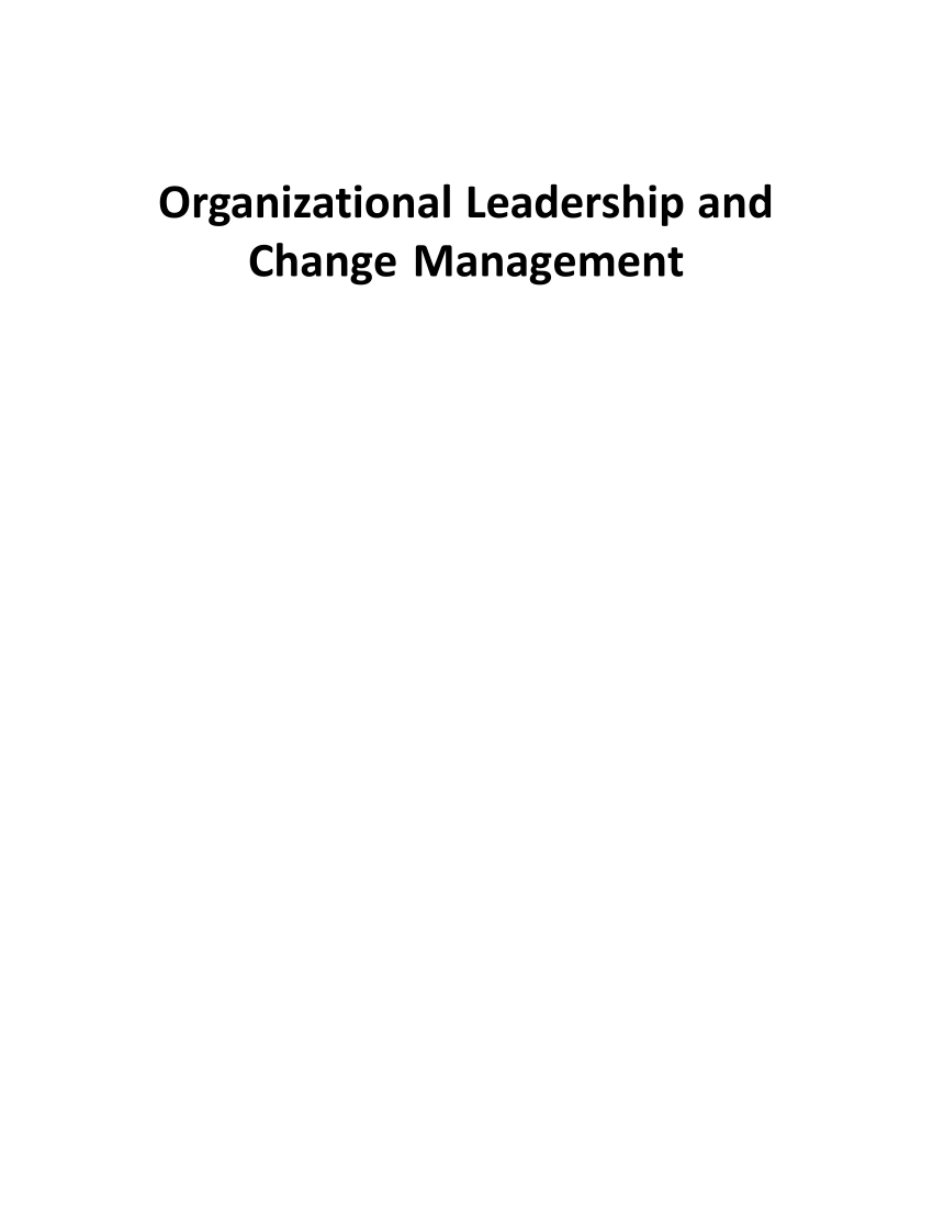 article review on leadership and change management