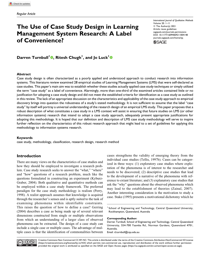 case study for learning management system