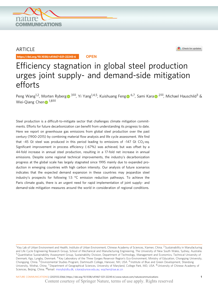 Decarbonisation in the global steel sector: tracking the progress