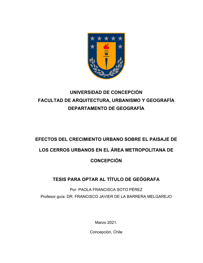 (PDF) UNIVERSIDAD DE CONCEPCIÓN FACULTAD DE ARQUITECTURA, URBANISMO Y ...