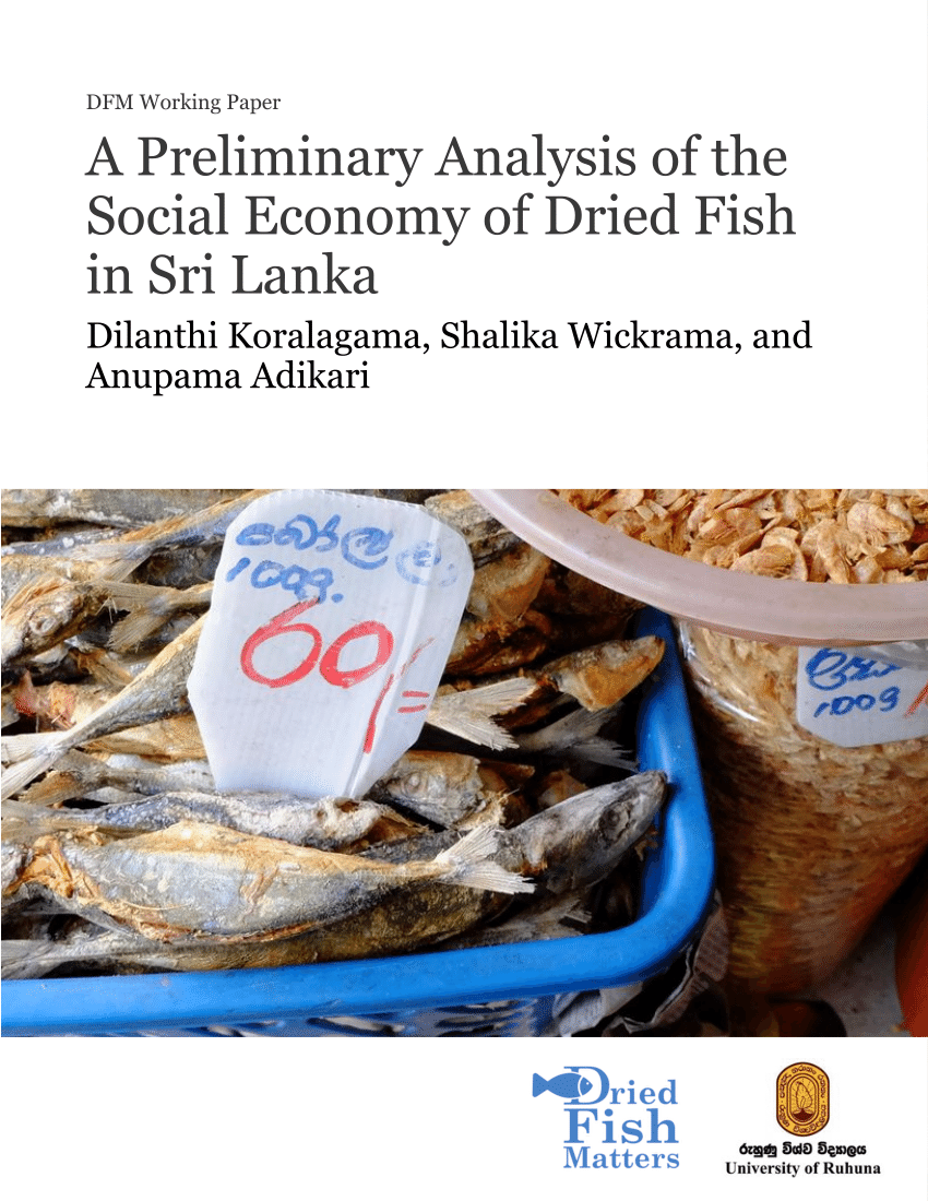 Pdf A Preliminary Analysis Of The Social Economy Of Dried Fish In Sri Lanka