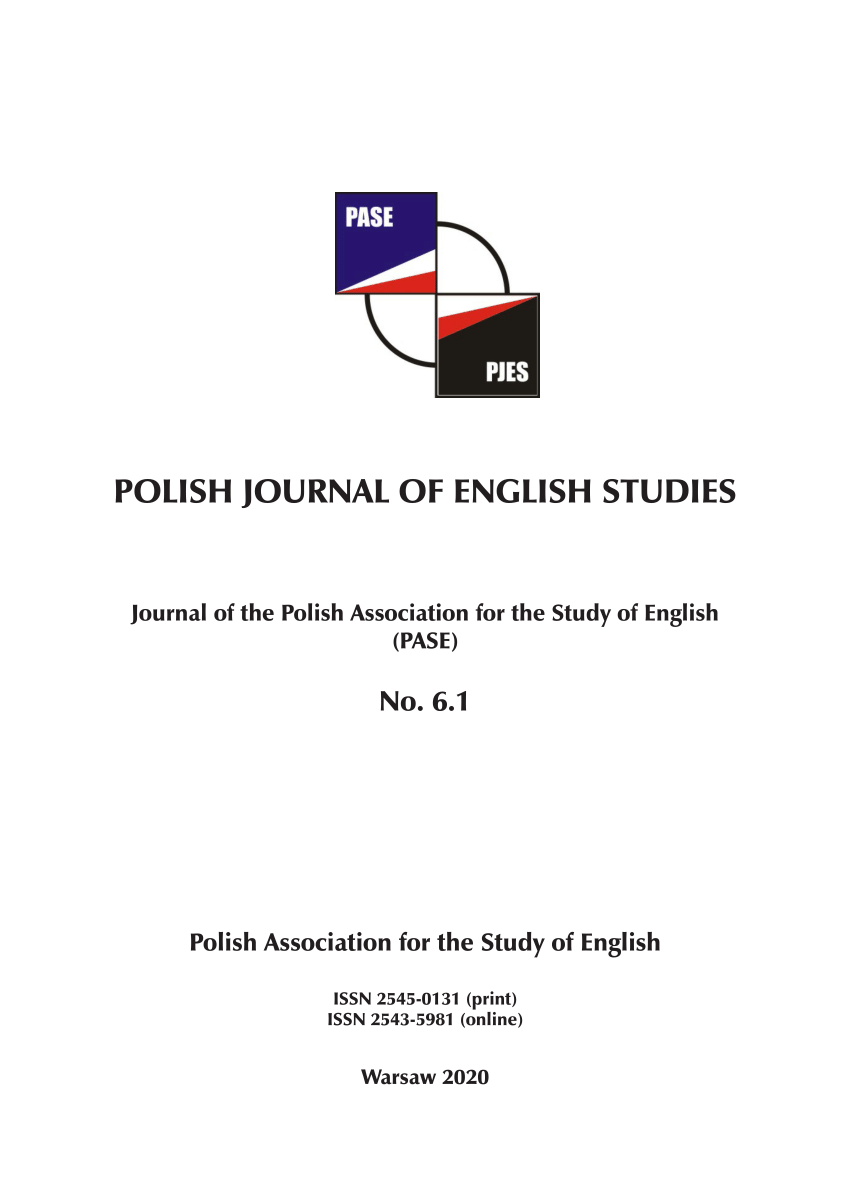 PDF) Polish Journal of English Studies 6.1/2020 photo