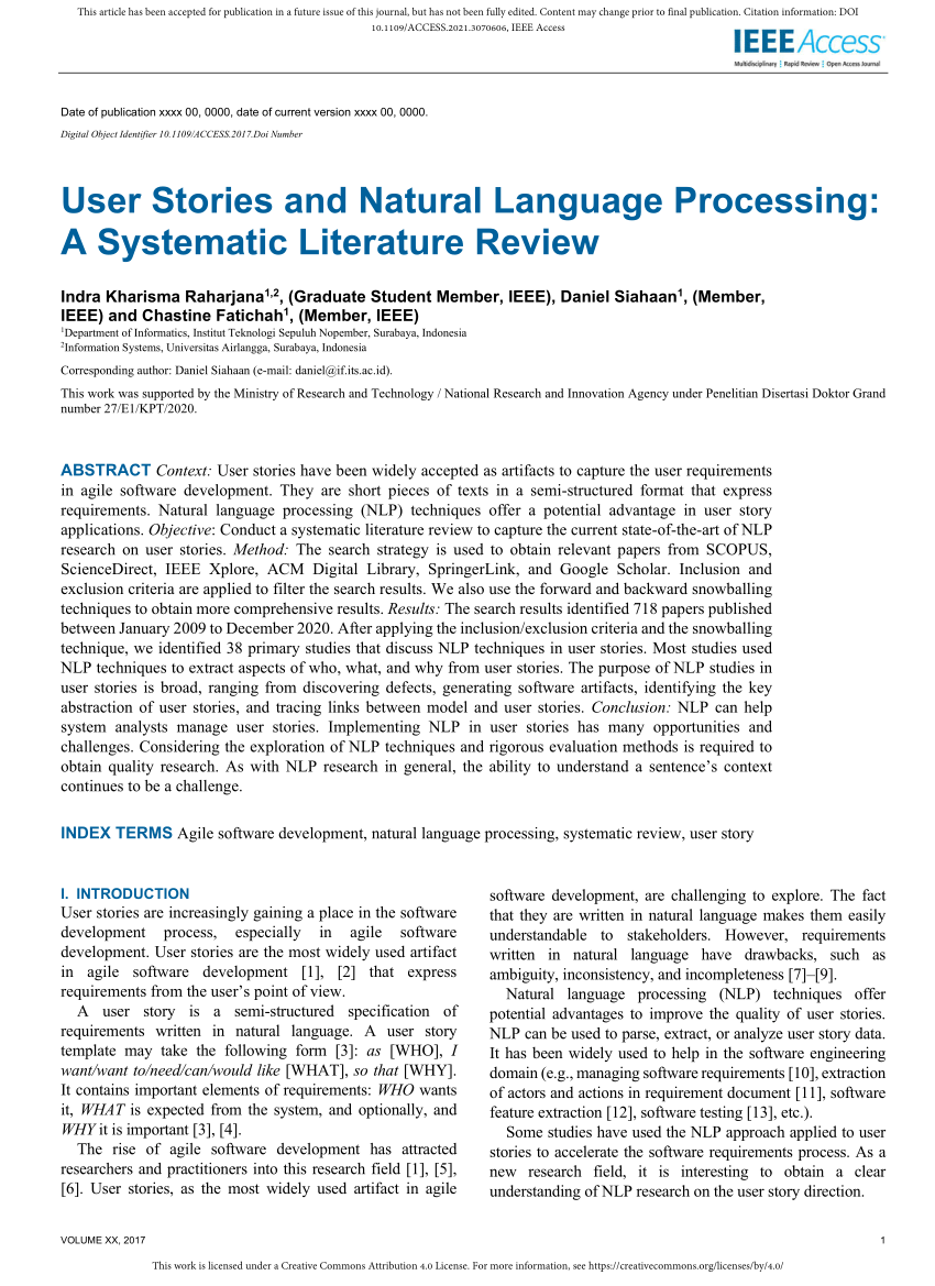 natural language processing literature review