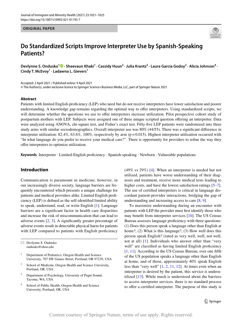 Language Preferences And Proficiency Among Patients Seen At A County Download Table