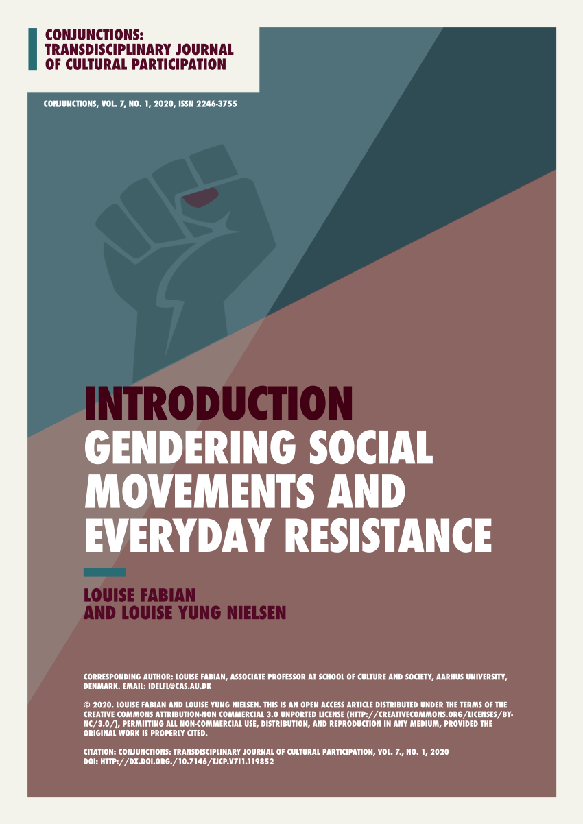 PDF Introduction Gendering Social Movements and Everyday Resistance