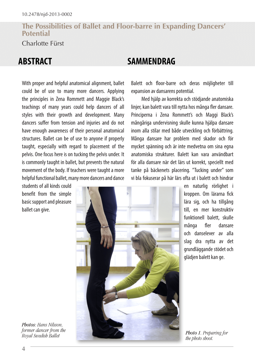 PDF) The Possibilities of Ballet and Floor-barre in Expanding Dancers'  Potential