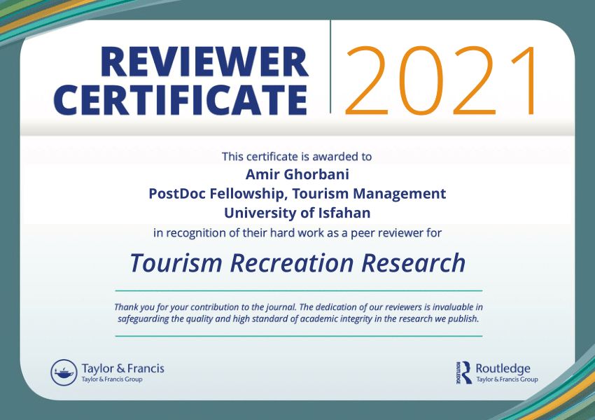 journal of tourism recreation research