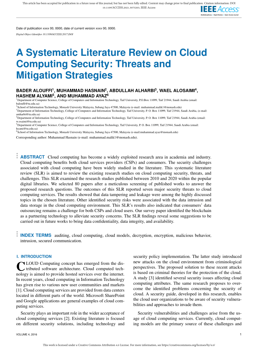 literature review on cloud computing pdf