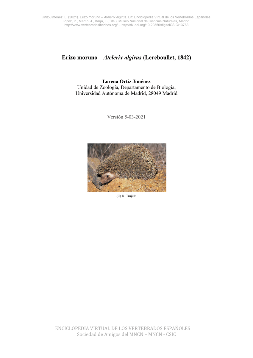 distribution of algerian hedgehogs killed on the road along the download scientific diagram