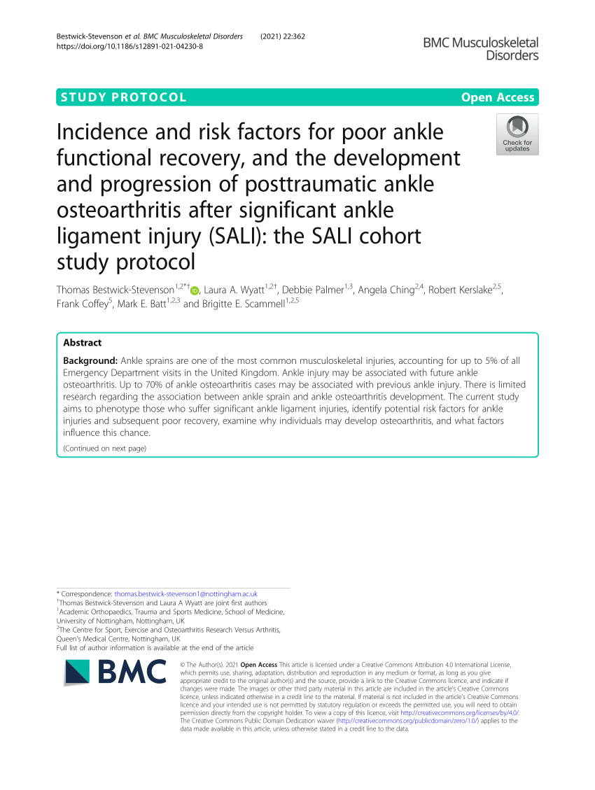 Early motion and directed exercise (EMADE) versus usual care post ankle  fracture fixation: study protocol for a pragmatic randomised controlled  trial