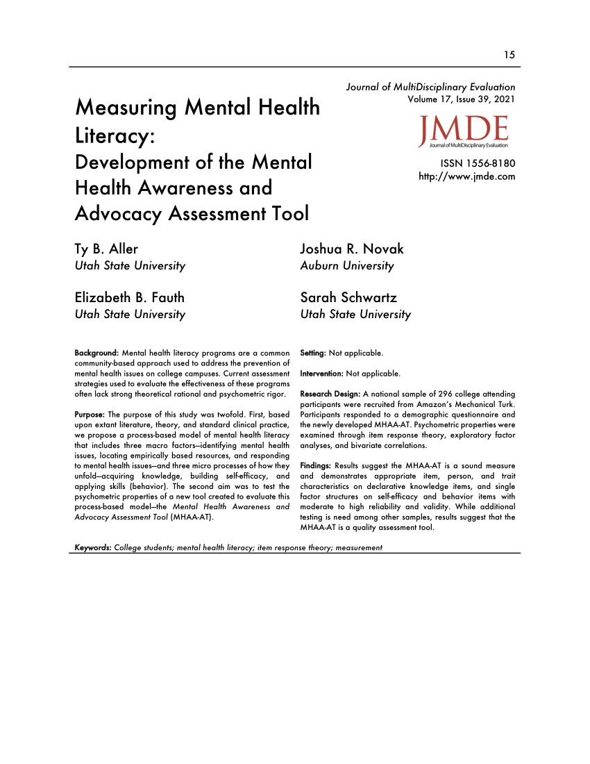 how to measure mental health in research