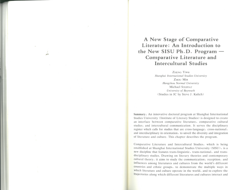 comparative literature phd nyu