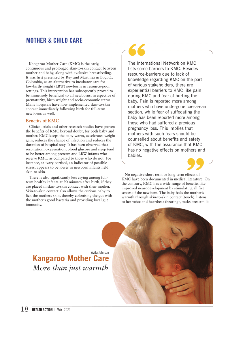 research articles on kangaroo mother care
