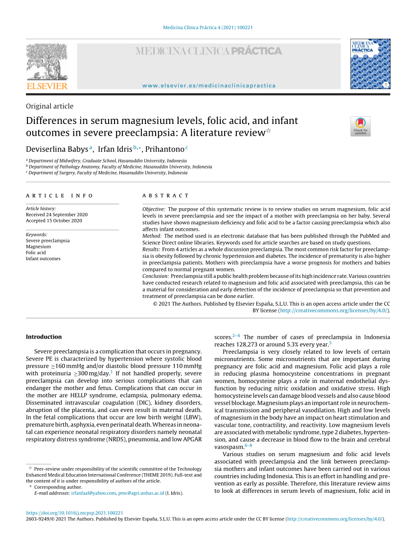 literature review on preeclampsia