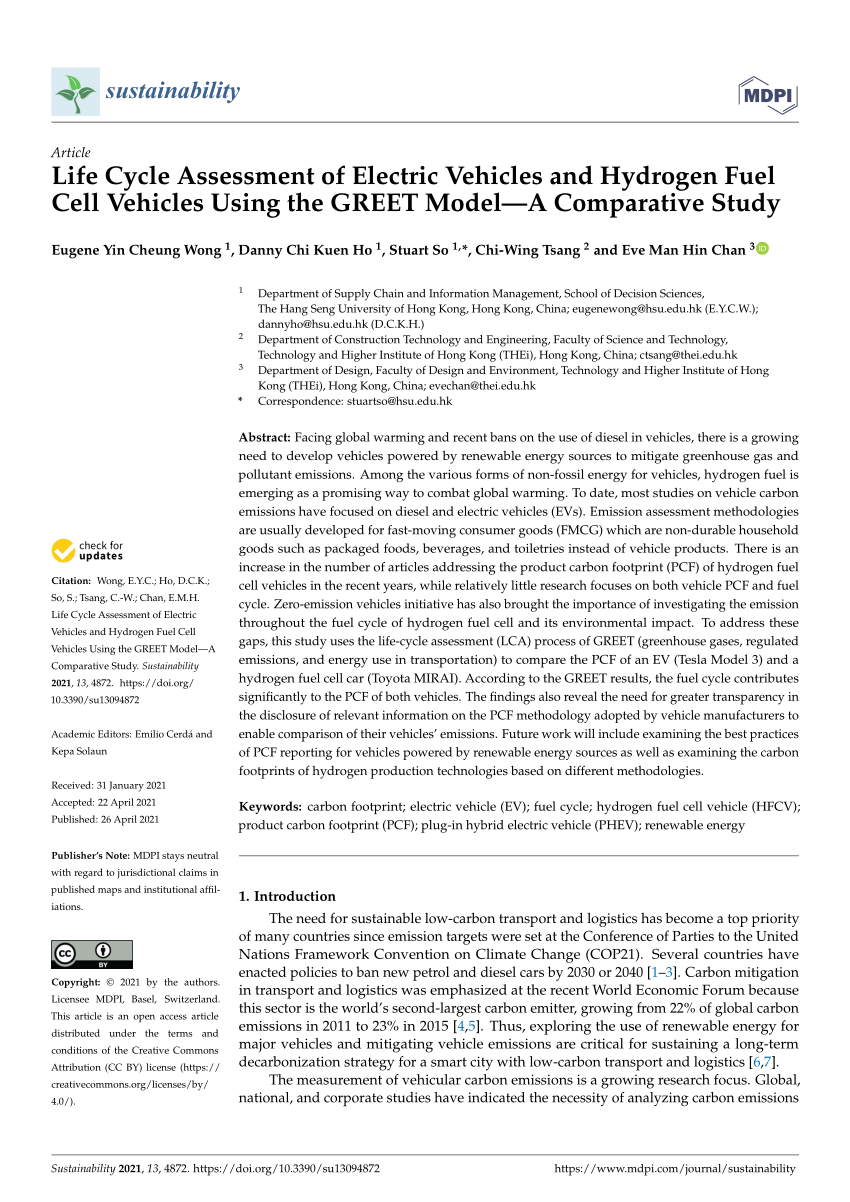 PDF) Environmental life cycle assessment of forklifts' operation – a  well-to-wheel analysis analysis