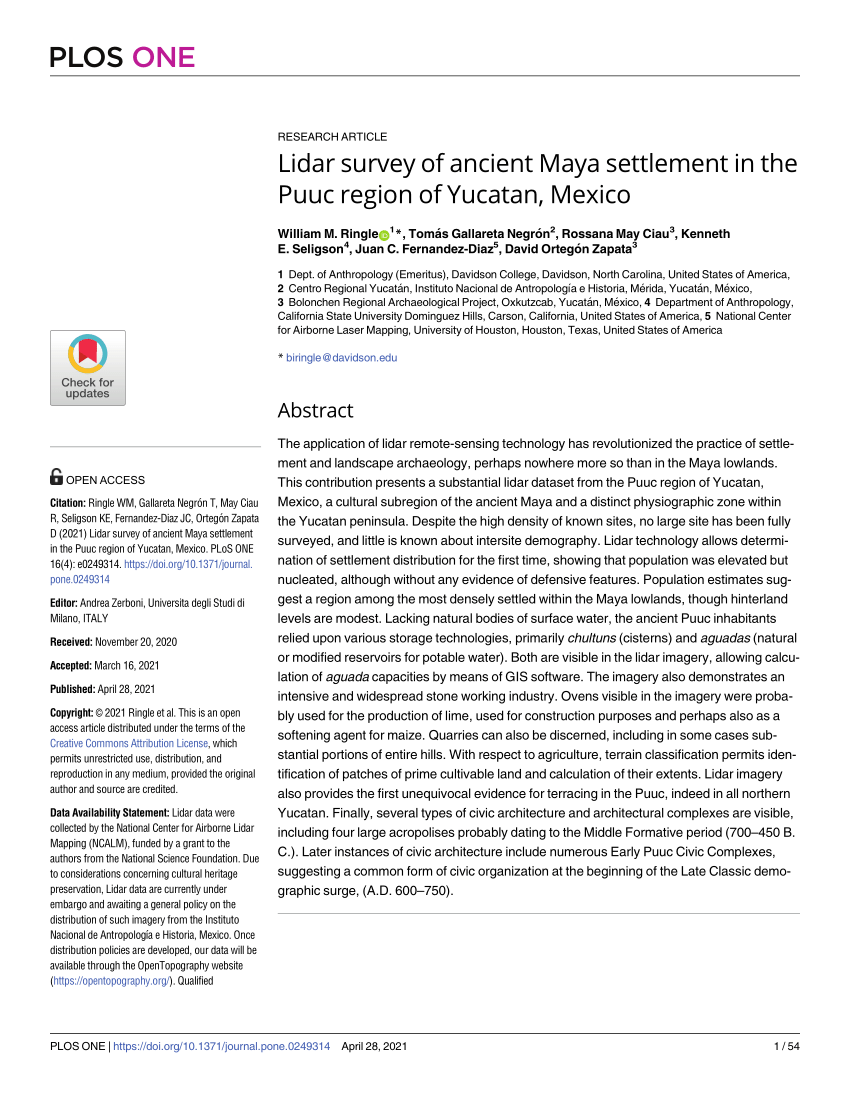 PDF) survey of ancient Maya settlement in Puuc region of Yucatan, Mexico