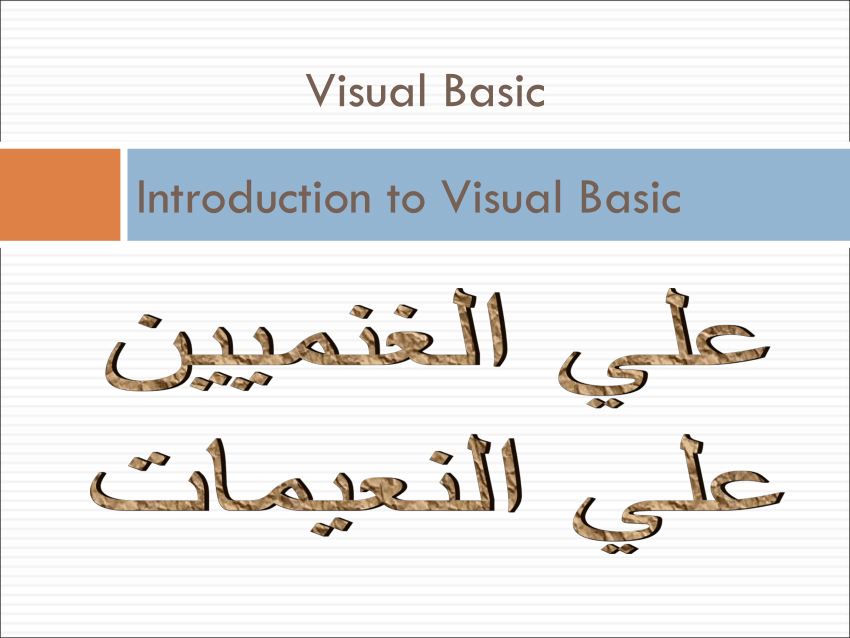 visual basic presentation pdf