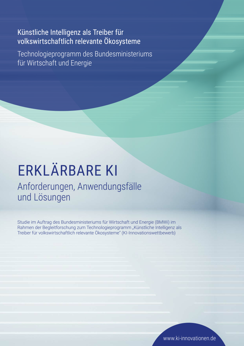 Pdf Erklarbare Kunstliche Intelligenz Anforderungen Anwendungen Losungen