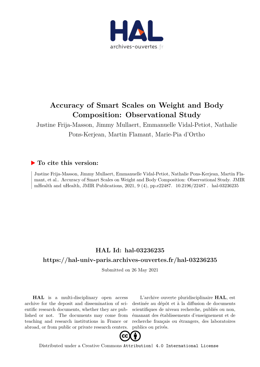 Validity and reliability of a Wi-Fi smart scale to estimate body  composition