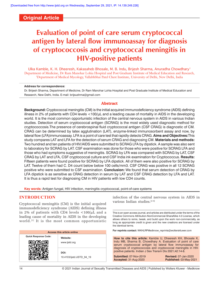 serum crypto antigen