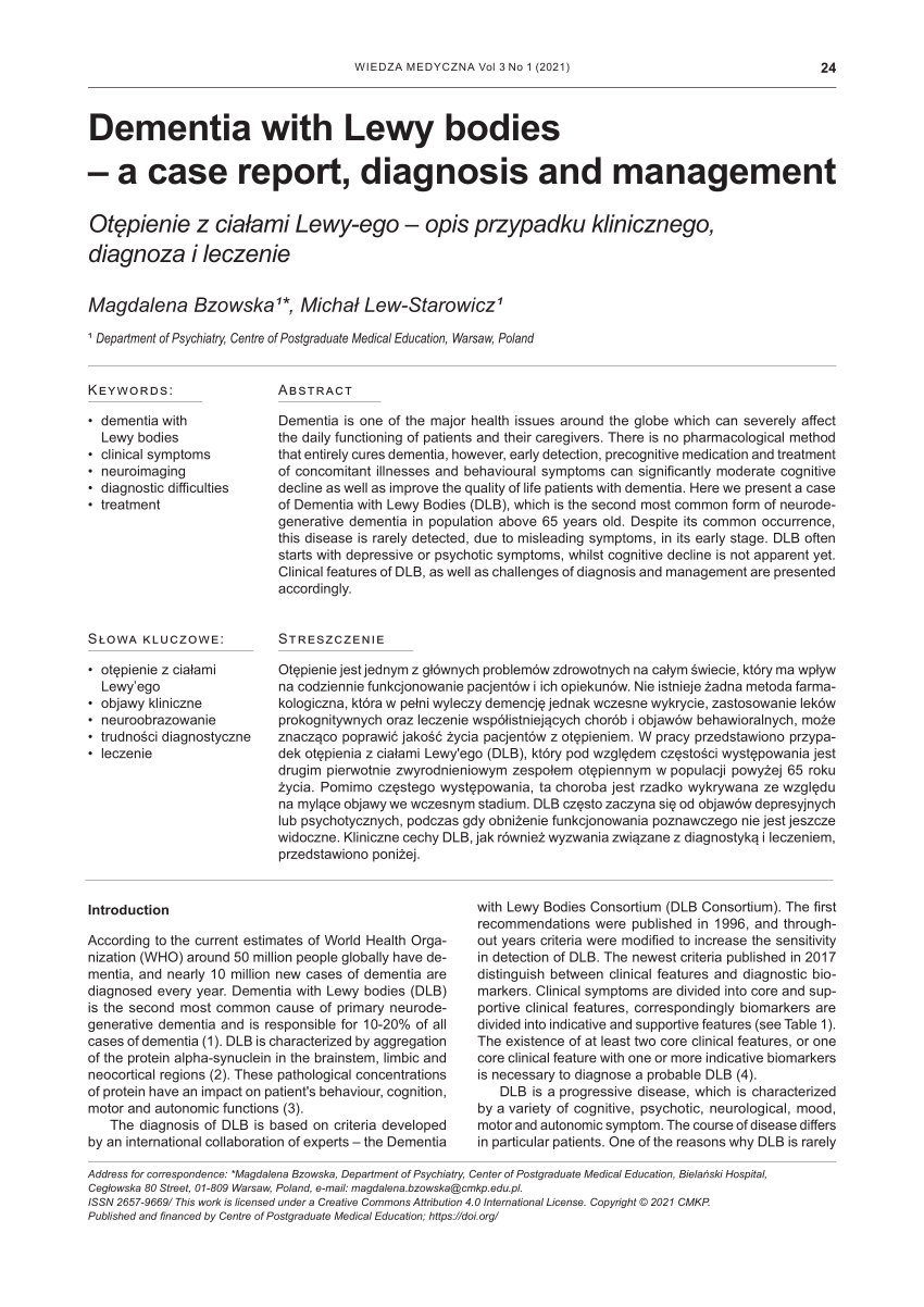 case study of lewy body dementia