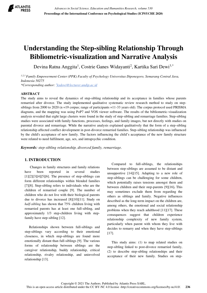 Pdf Understanding The Step Sibling Relationship Through Bibliometric Visualization And Narrative Analysis