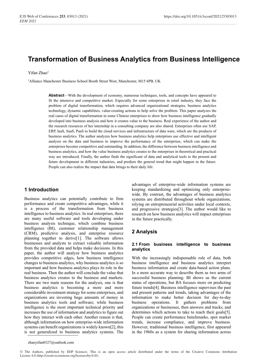 business analytics research papers pdf