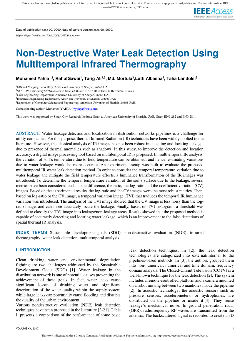 Water Leak Detection  Pixel Thermographics