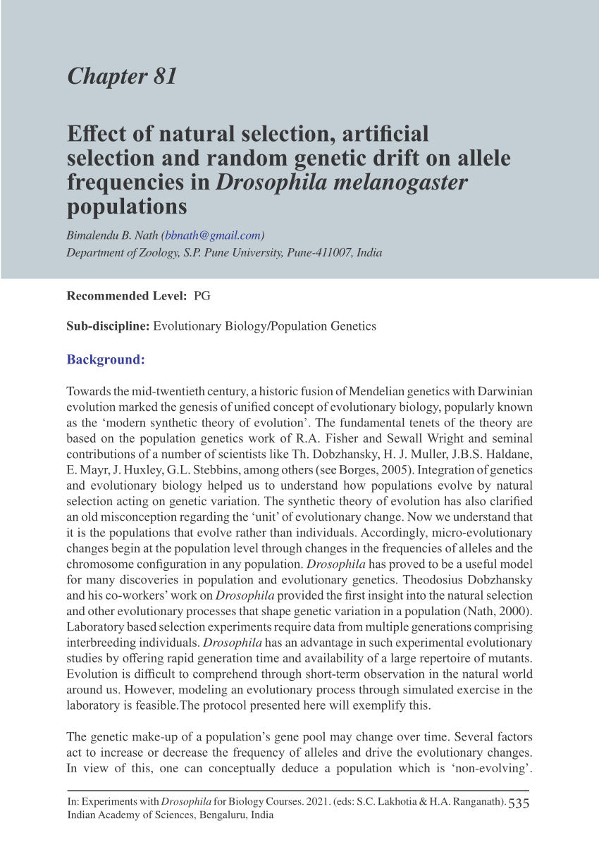 genetic drift research paper