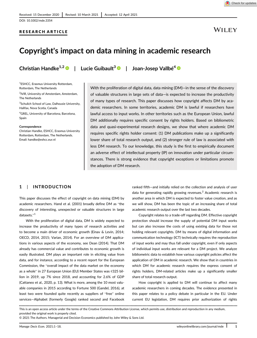 research paper on data mining 2021