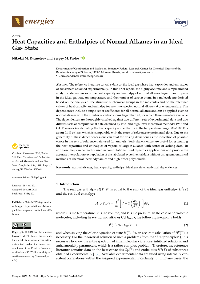 Enthalpy, Glenn Research Center