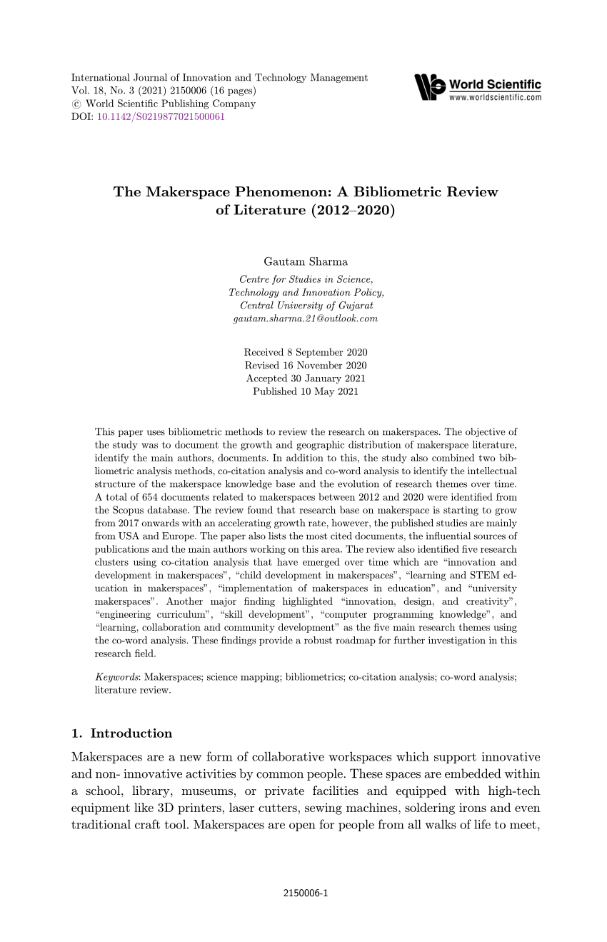 the state of makerspace research a review of the literature