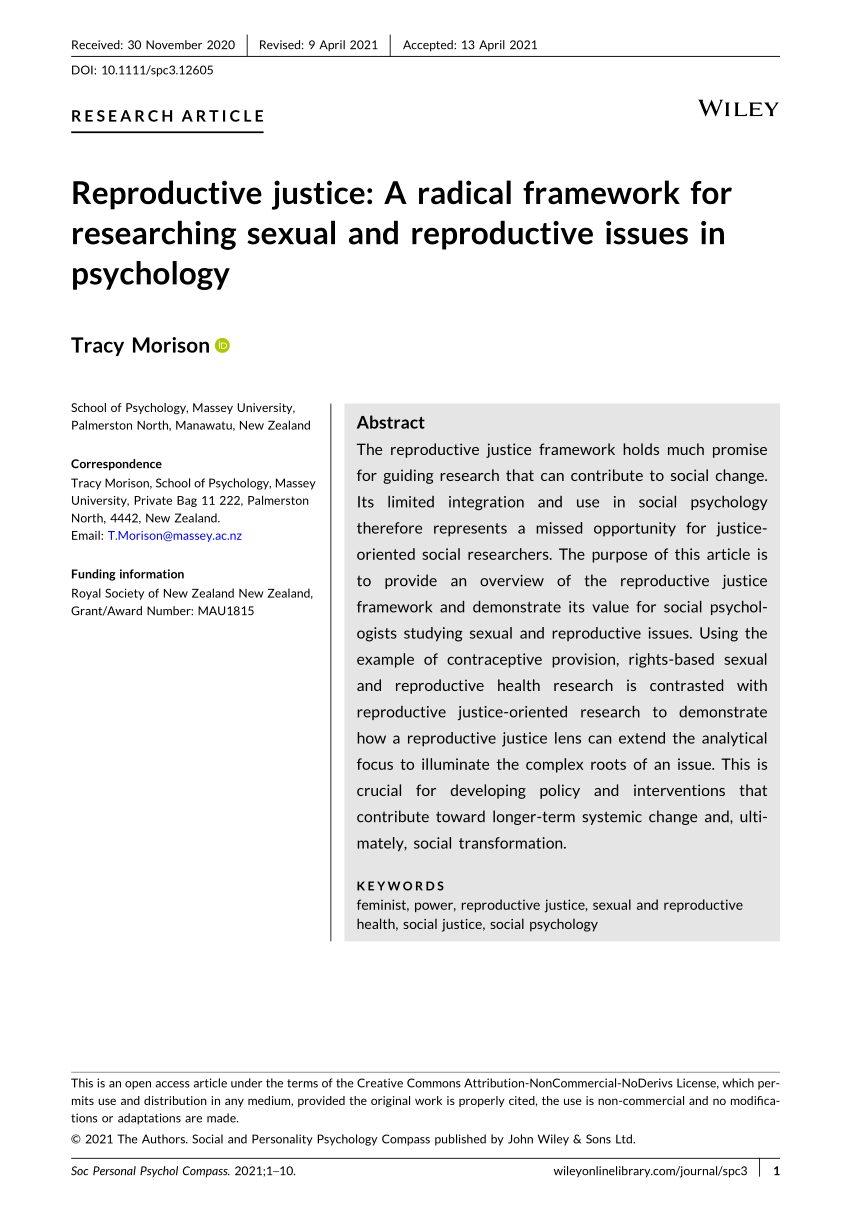 thesis on reproductive justice