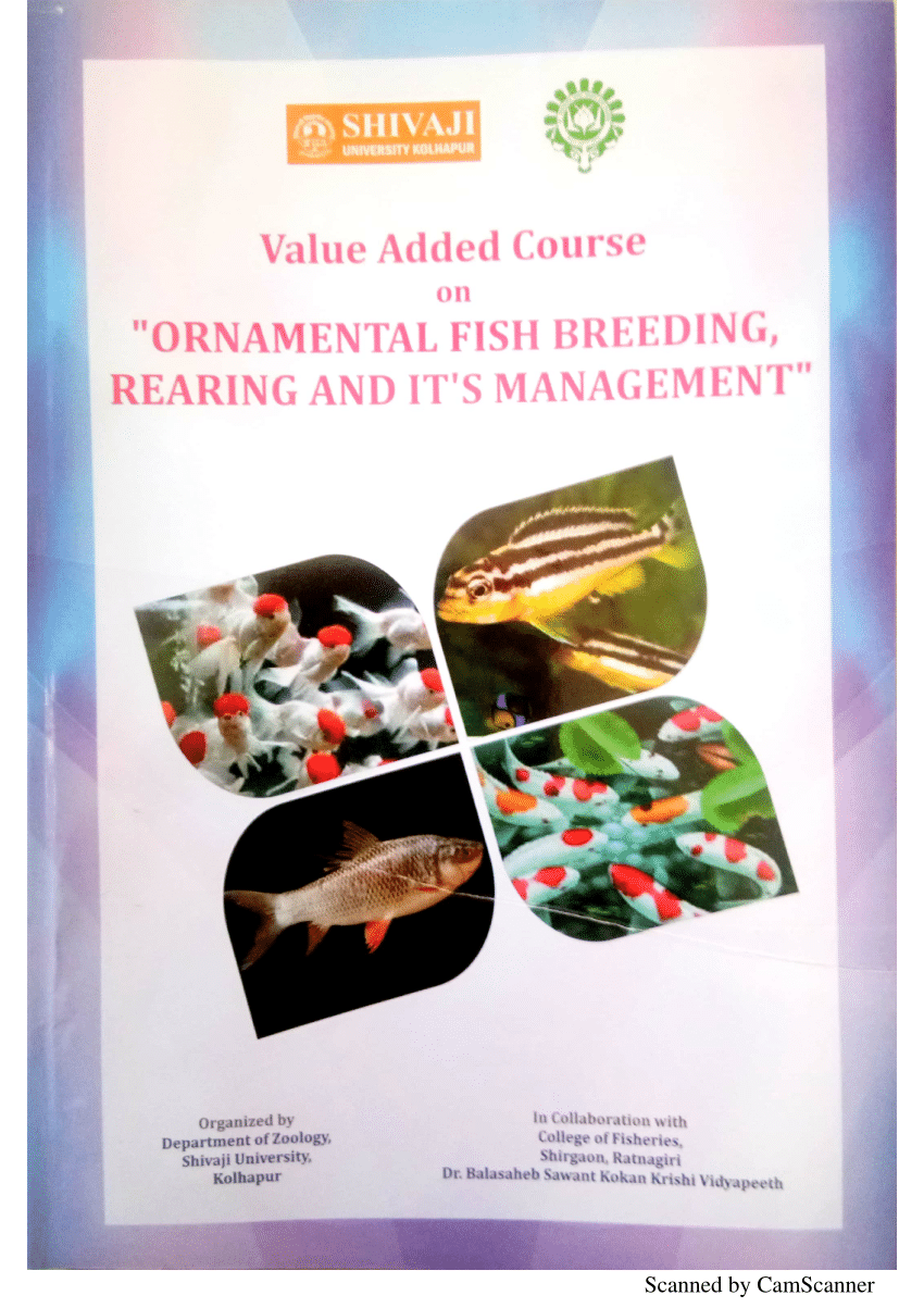 (PDF) Ornamental Fish culture: Water Management