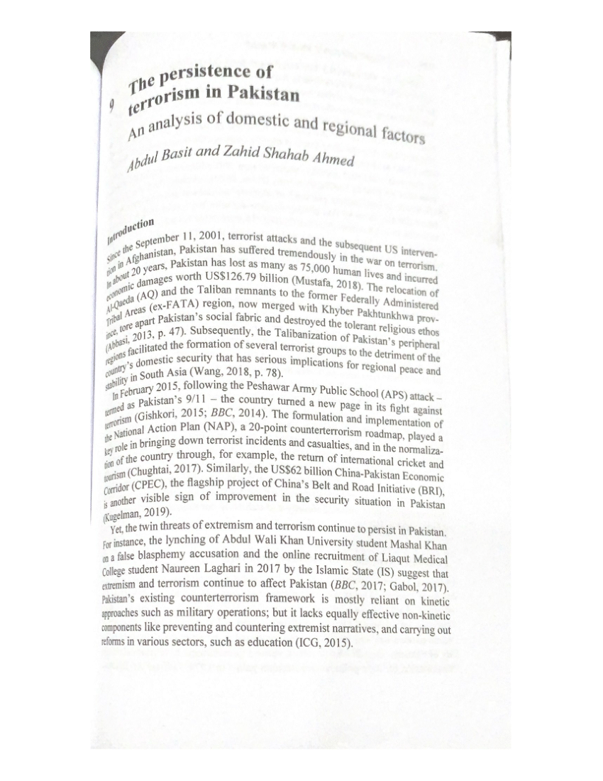 research paper on terrorism in pakistan pdf