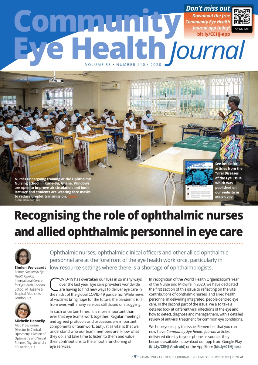 (PDF) Recognising the role of ophthalmic nurses and allied ophthalmic
