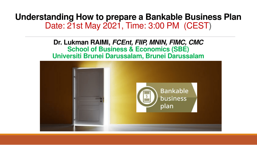 how to prepare a bankable business plan
