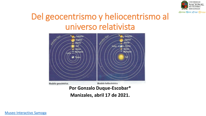 PDF) Del geocentrismo y heliocentrismo al universo relativista