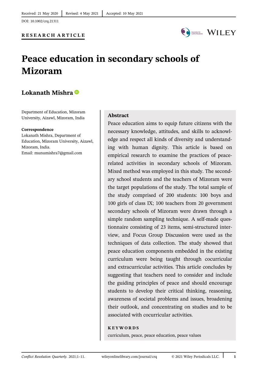 essay on school zone of peace