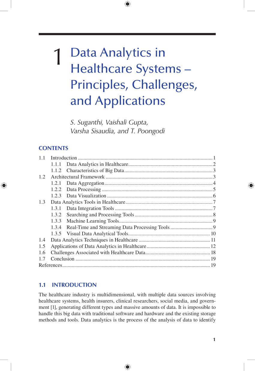 research paper on data analytics in healthcare