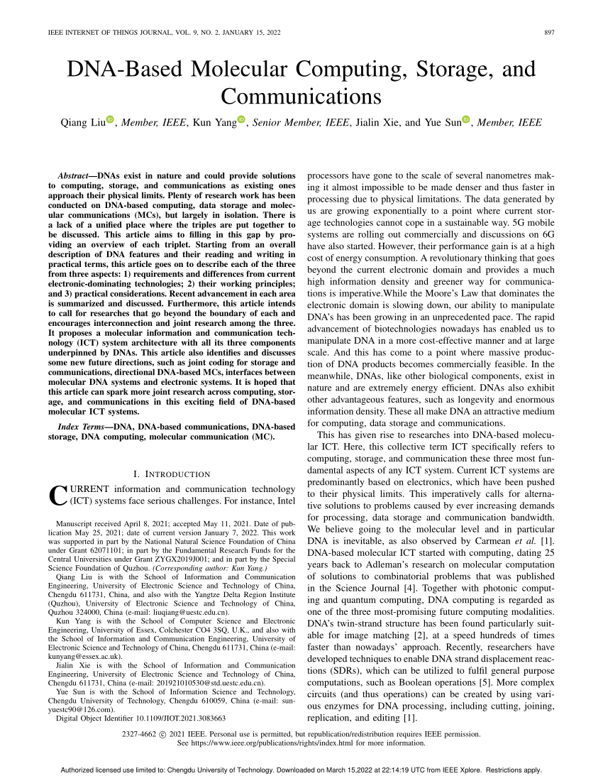 recent research paper on dna computing