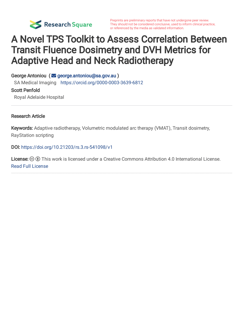 (PDF) A Novel TPS Toolkit to Assess Correlation Between Transit Fluence ...