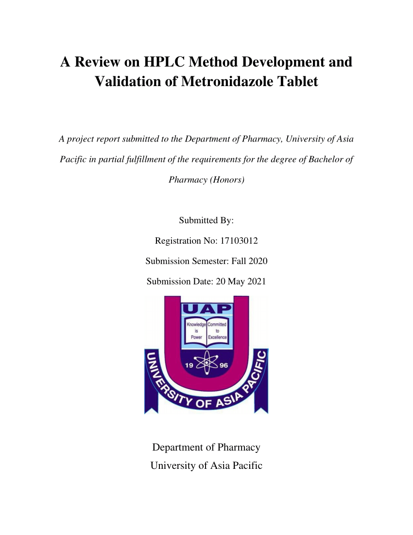 phd thesis on hplc method development and validation