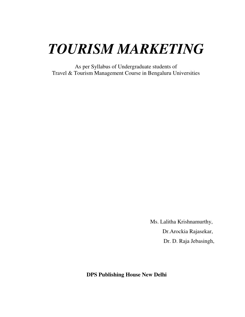 tourism marketing research pdf