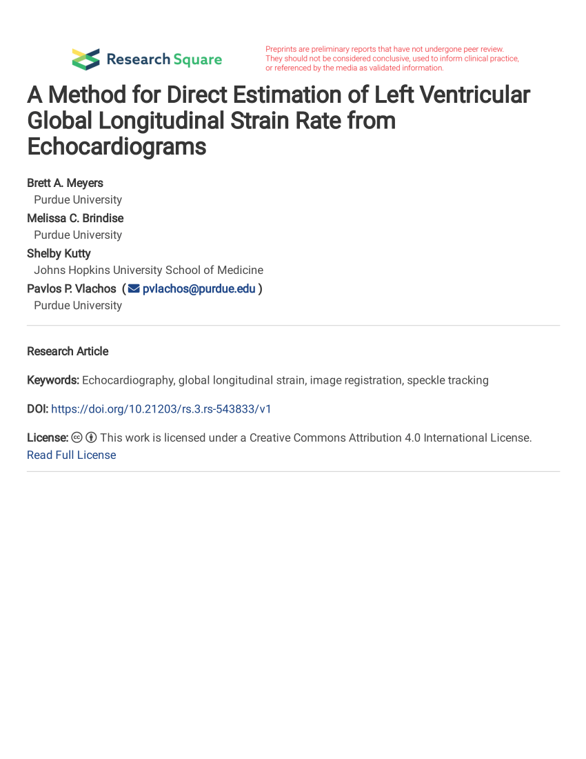 A method for direct estimation of left ventricular global longitudinal  strain rate from echocardiograms
