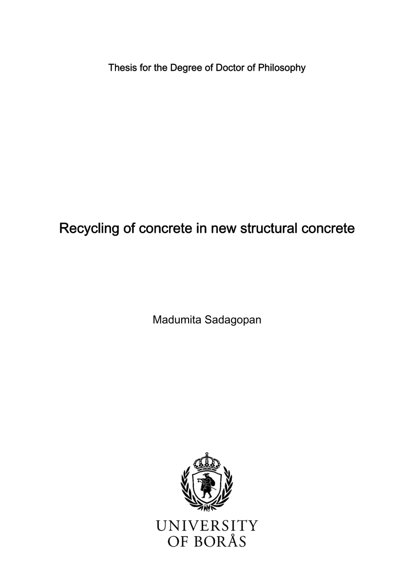 thesis pdf concrete