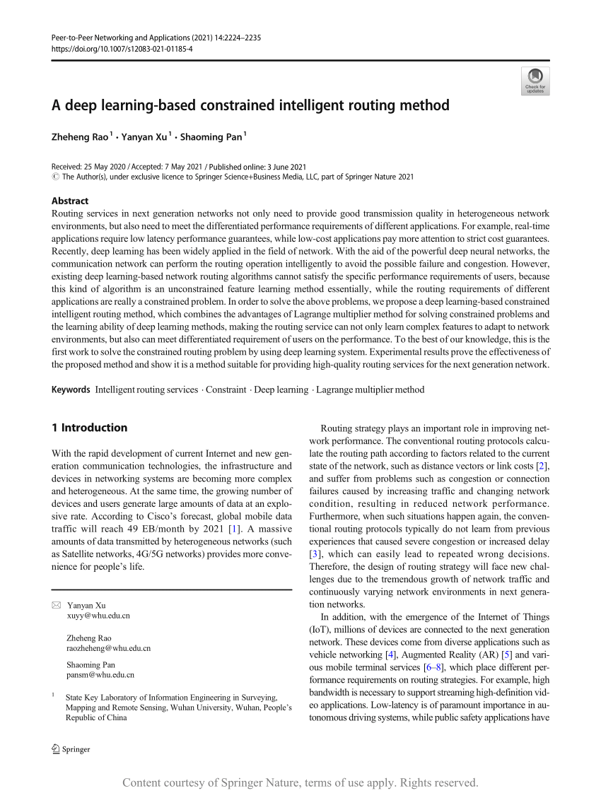 A Deep Learning Based Constrained Intelligent Routing Method Request Pdf 2027